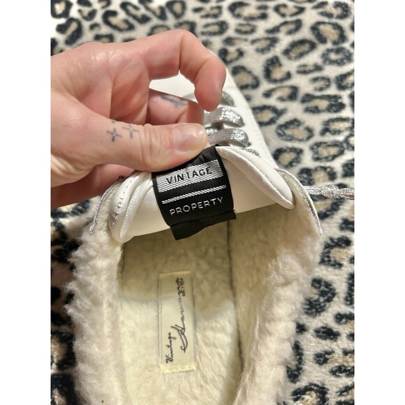 Vintage Havana Silver Holographic Hearty Sneaker Slip On White & Silver Size 10 - Picture 6 of 12